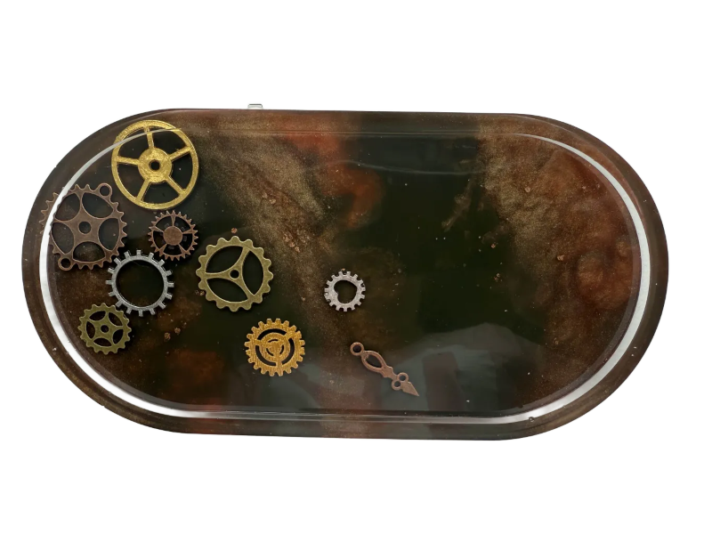 Resin tray with gears-800x600